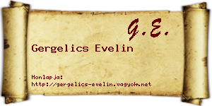 Gergelics Evelin névjegykártya